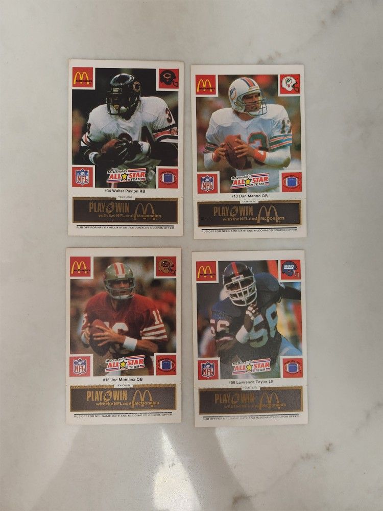 1986 McDonald's Football Cards $5 Each