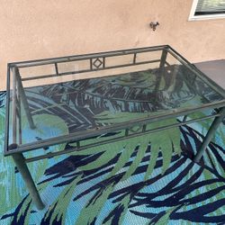 Glass/metal Outdoor table 5ft X 38”