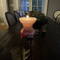 Tea Light - Hand Blown Glass Candle Holder