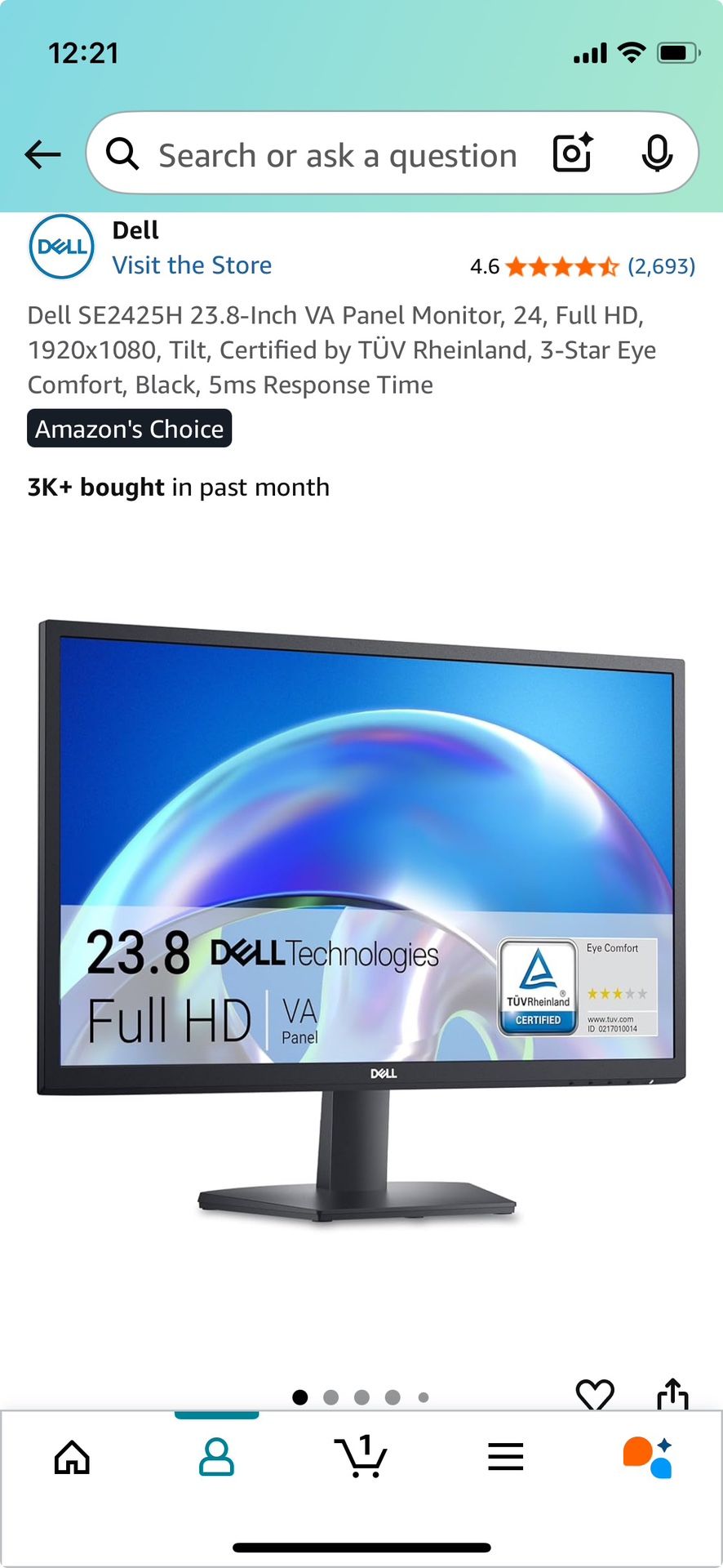 Dell 24” Monitor HD
