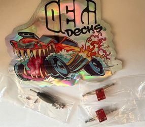 Deli Decks Hex Hybrid 36mm Red Professional Fingerboard Trucks