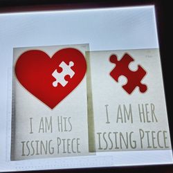 Iron On Heat Transfer  Good For T-shirts Sweaters Jackets T Shirt Design Size Is About 14x10  His And Hers #566 #565