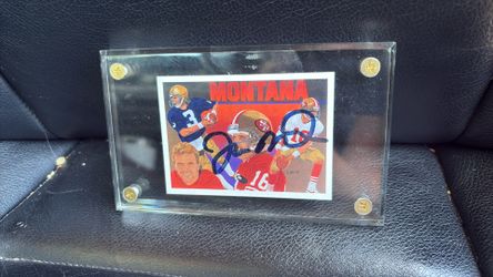 Joe Montana Signed Art Card w/ Sportslore COA – 49ers Autograph – From Personal Collection
