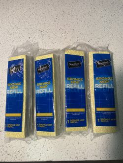 NEW Signature Select Sponge Mop Refill x4