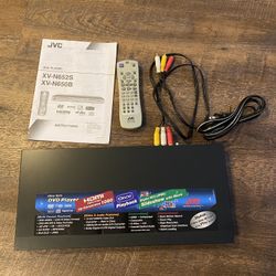 Pre-owned JVC XV-N650B HDMI Ultra Slim DVD Player with original remote, cables and user manual. 