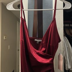 Burgundy Long cocktail dress