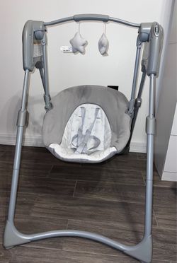 Baby Swing with Soothing Motion & Hanging Toys
