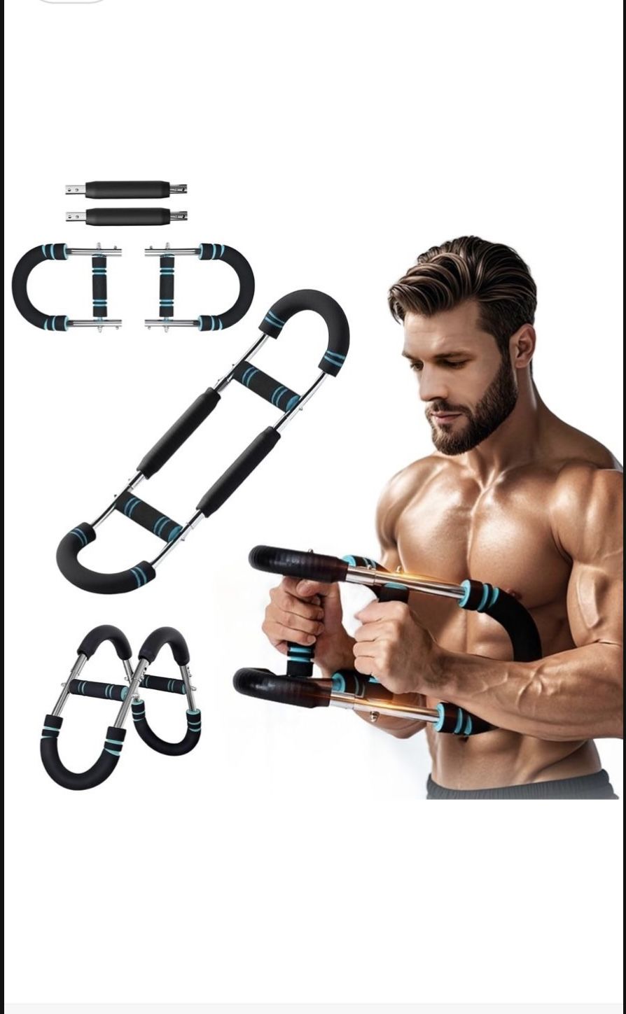 Twister Arm Trainer 2025 New, 60-100lb Adjustable Power Twister Bar, Chest Shoulder Arm Workout Equipment, Portable Detachable Upper Body Fitness Mach