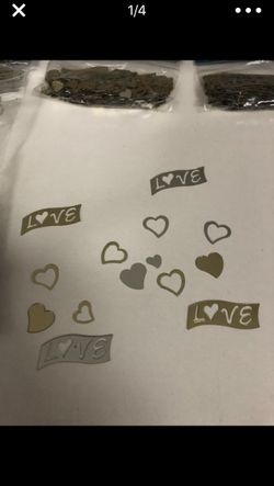 12 packages love confetti gold and silver valentines wedding originally $24