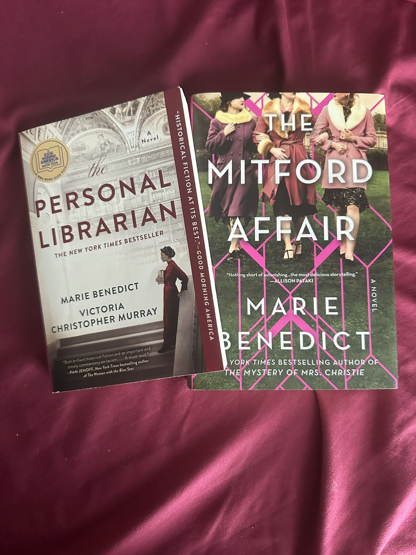 The Mitford Affair by Marie Benedict (HC, Like New, 2023) +  The Personal Librarian PB