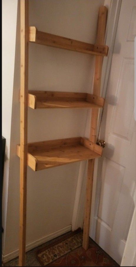 Bamboo Shelf Over Toilet