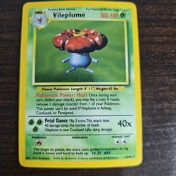 Vileplume Holo Pokémon Trading Card 