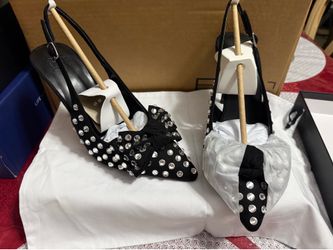 Bow sling back pumps