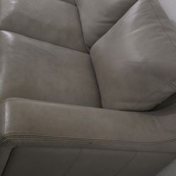 Light Brown Leather Pullout Bed Couch