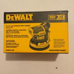 Brand New Dewalt 20 Volts XR Brushless 5” Random Orbit Sander ( Tool Only ).     110 Firm on Price.     110 Firme en Precio.