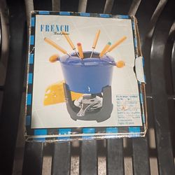 French traditions iron fondue set