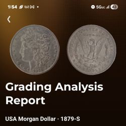 1879 S Morgan Silver Dollar. 