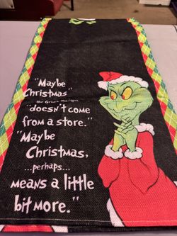 Grinch Table Runner 72in Long