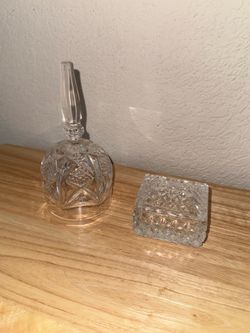 Crystal bell and trinket box