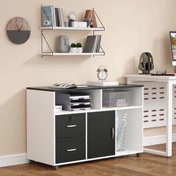 New Drawer Printer Stand, Mobile Lateral Filing Cabinet