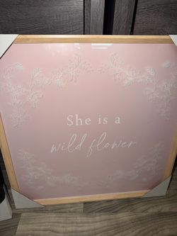 She Is A Wildflower Framed Wall Decor