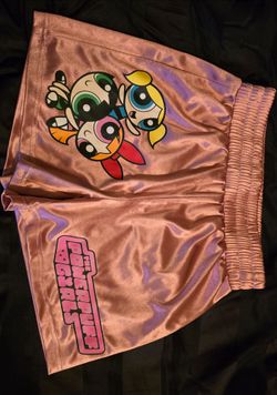 The Powerpuff Girls ROMWE Cartoon Graphic Satin Shorts