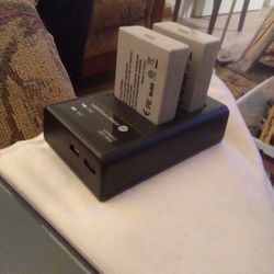 Lp-E5 Dual Battery Charger For Cameras 