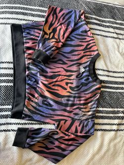 Adidas Terry Cloth Cropped Sweater