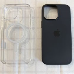 Apple Clear & Black MagSafe Cases For A iPhone 16 Pro Max