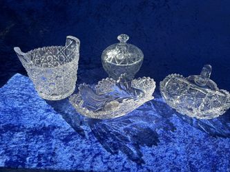 Vintage crystal vases each $10