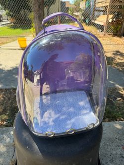 Purple Bubble Window Pet Carrier Backpack