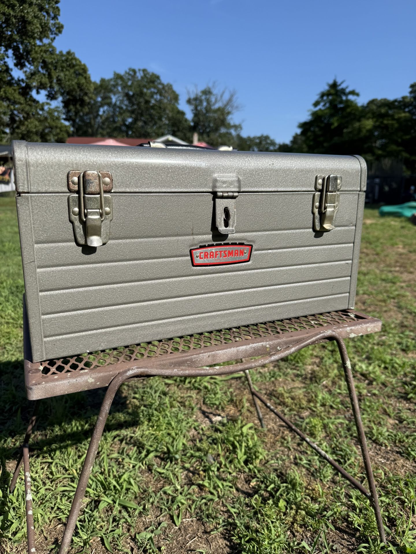 Vintage Craftsman Metal Toolbox – Made in USA – Heavy Duty Storage