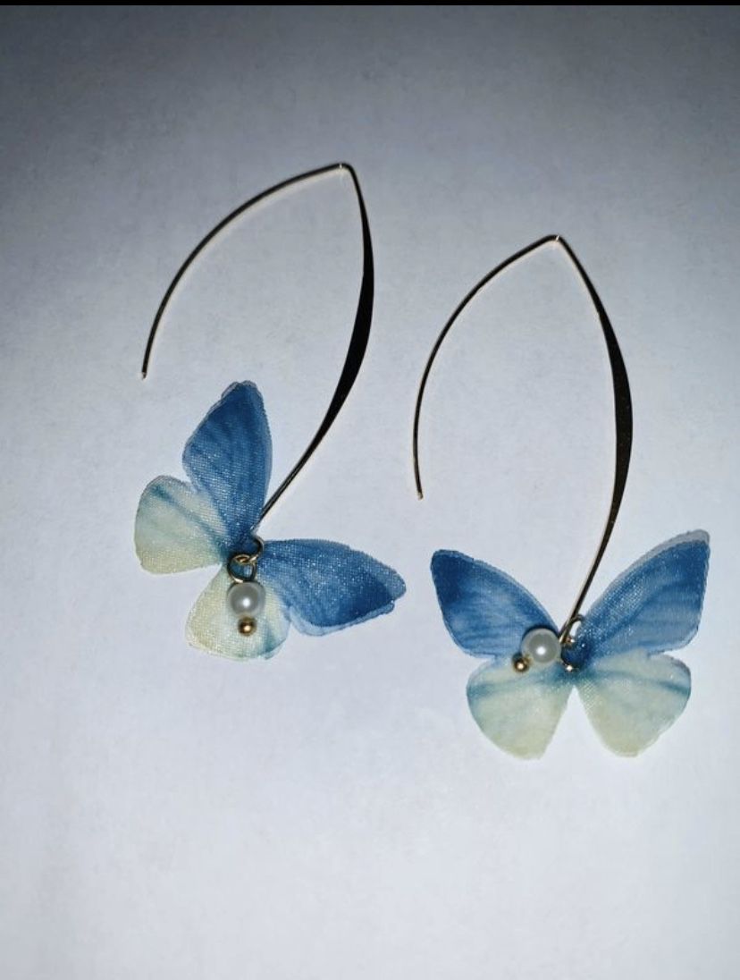 Fashion Sweet Tulle Butterfly Beads earring