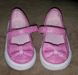 Toddler girl glittery shoes