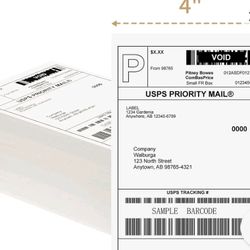 4"X6" Thermal Direct Labels, Fan-Fold Thermal Labels Shipping Label Compat 2000