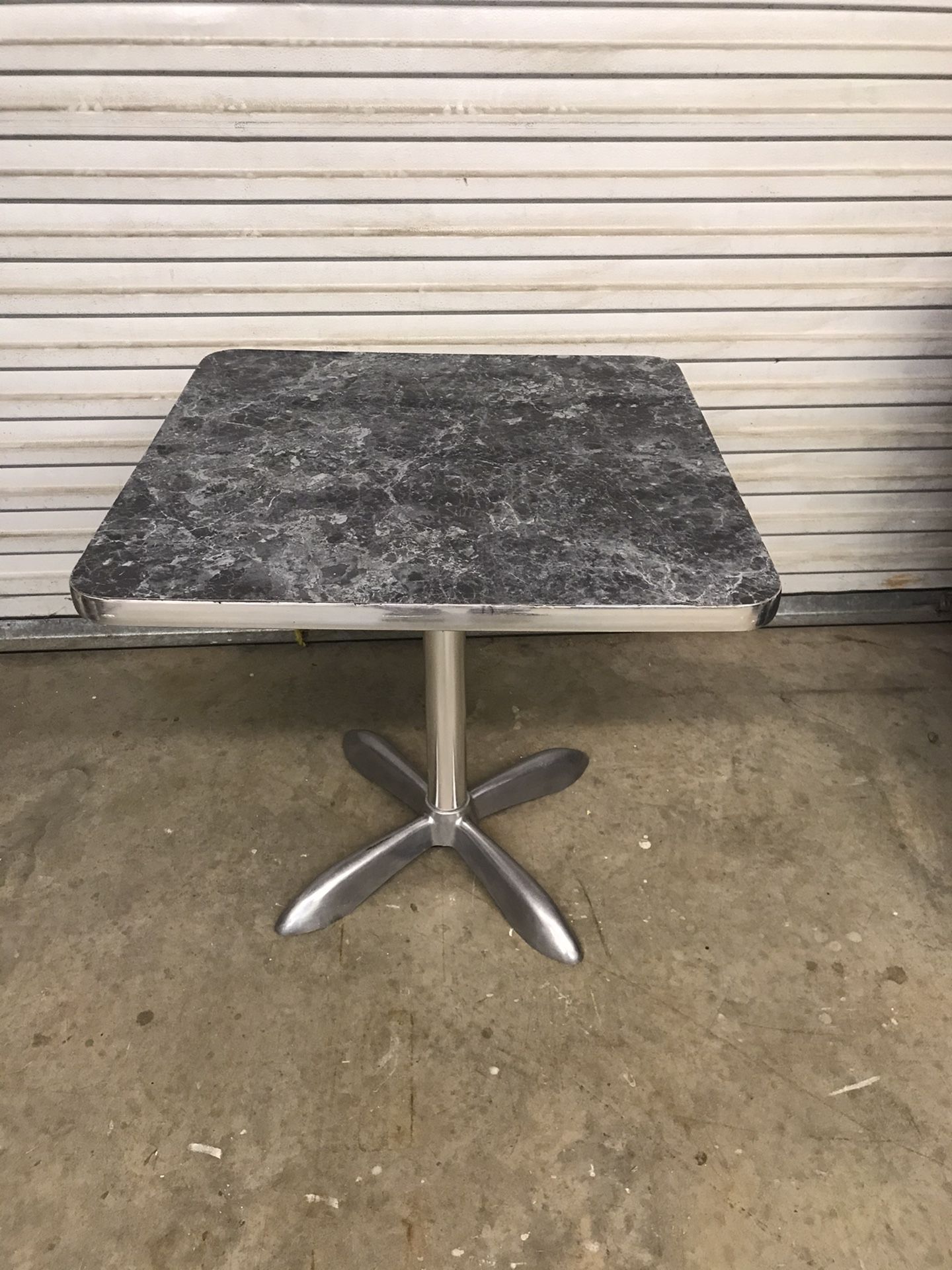 Restaurant table, Formica top aluminum base