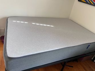 Casper Full Sized Memory Foam Mattress and Metal Bed Frame