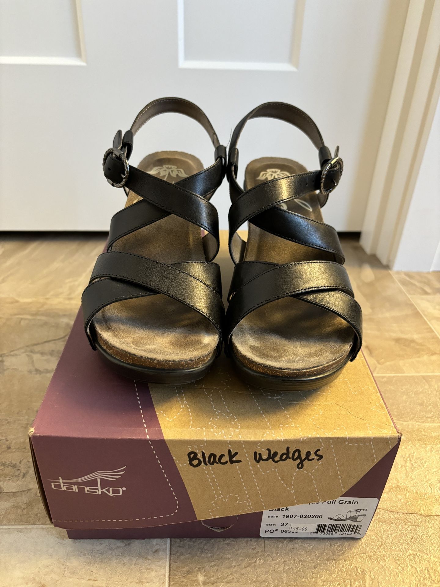 Dansko Black Wedges