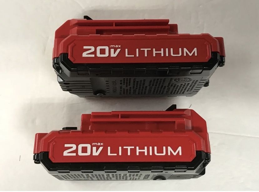 NEW GENUINE PORTER CABLE PCC680L 2 PACK 20V Max Lithium Batteries