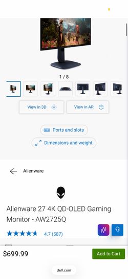 Alien monitor oled 280hz