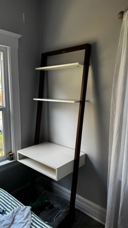 West elm ladder shelf desk