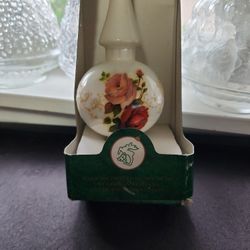 Lauscha Glas Christmas Tree Topper with a Rose Motif, Vintage Glass Finial Tree Topper with a Floral/Rose Motif, Lauscha Vintage