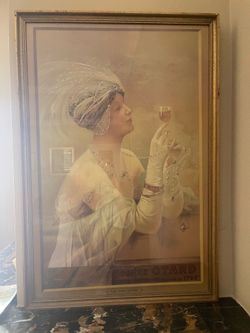 Art Deco posters with gold frame