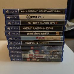 PS4 Lot 11 Games – GTA5, Minecraft, Naruto, COD BO4/WWII, FIFA, LEGO Bundle