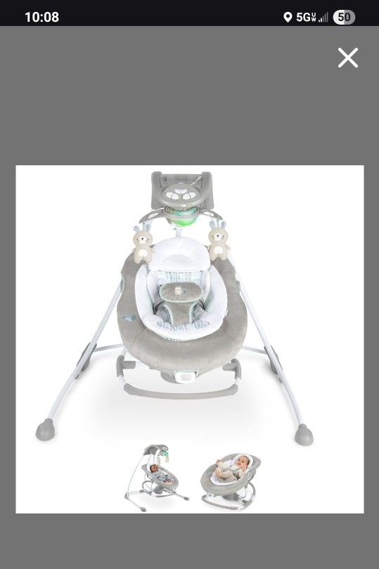 Ingenuity 2-in-1Baby Swing & Rocker