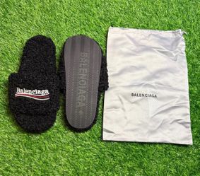 Black Balenciaga Slides
