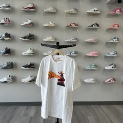 Brand New Supreme Thrasher Back Tail Tee White