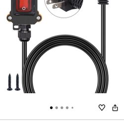 Waterproof IP67 Inline Cable Switch with 4ft 18AWG Piggyback Plug – On/Off Power Extension