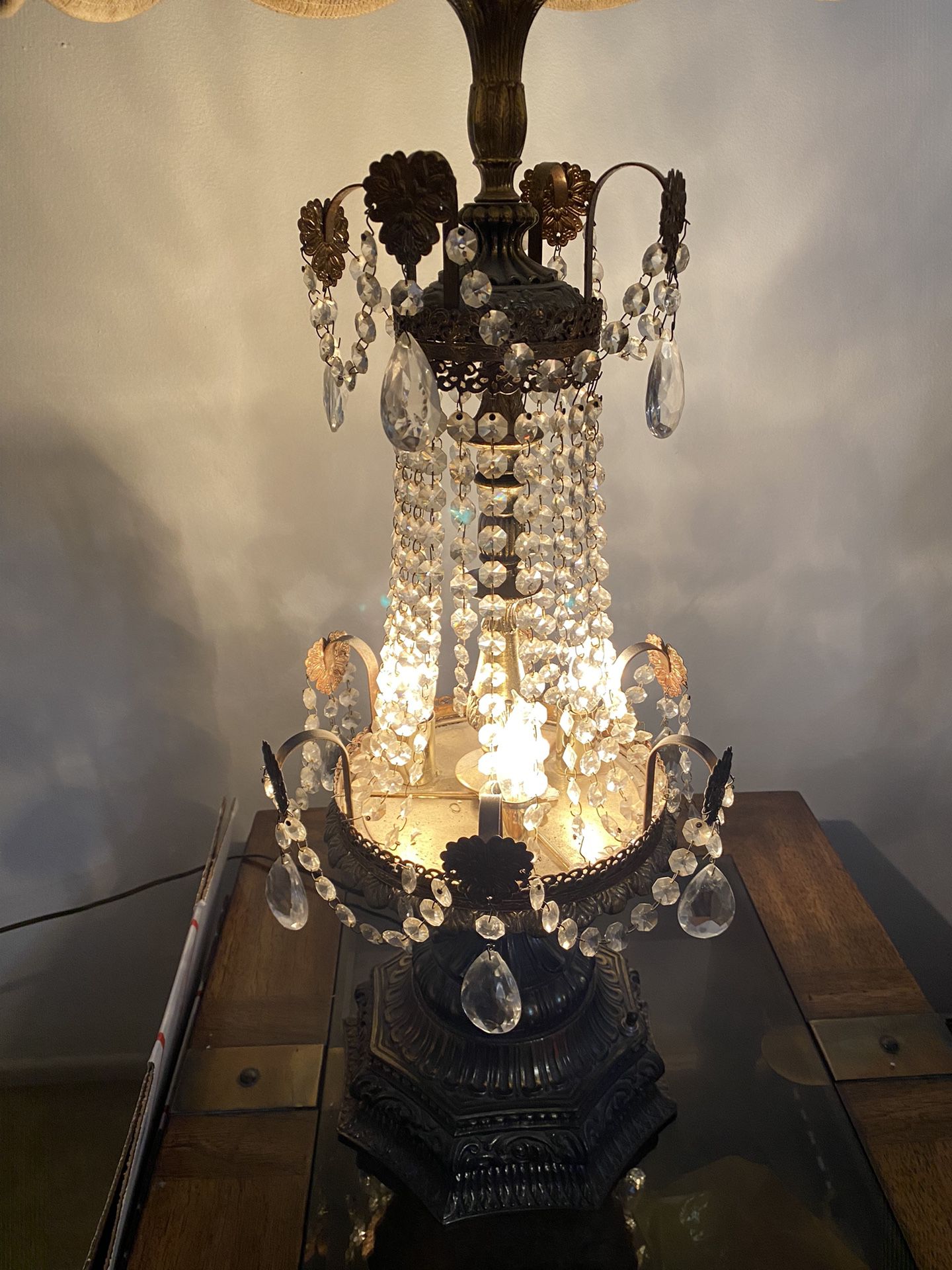 Antique Crystal Lamp