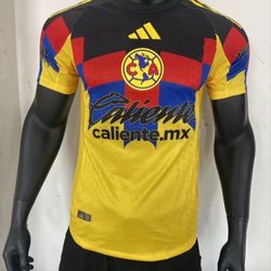 Soccer America america 🦅🦅las aguilas New Jersey 2025- 2026 fan version player version small to 4xl tricampeon futbol Mexico home local away visita